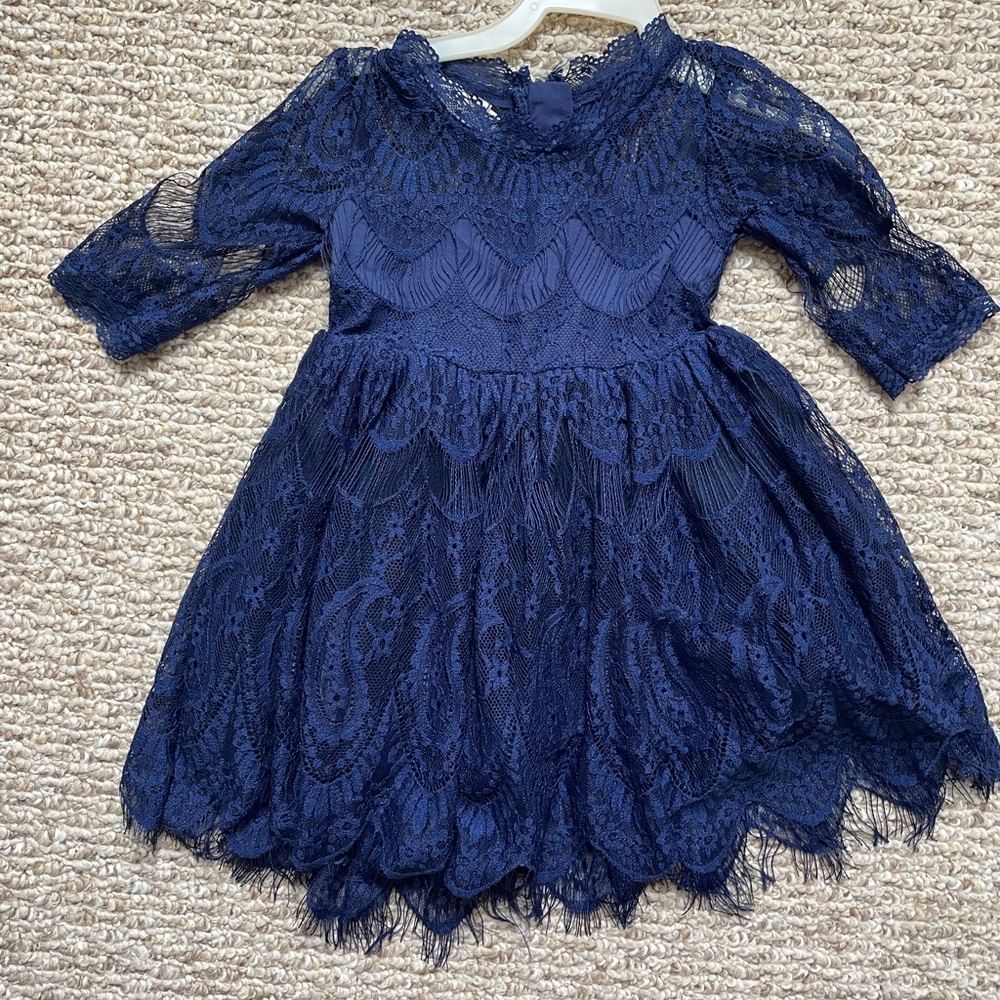 Trish Scully Navy Lace Dress